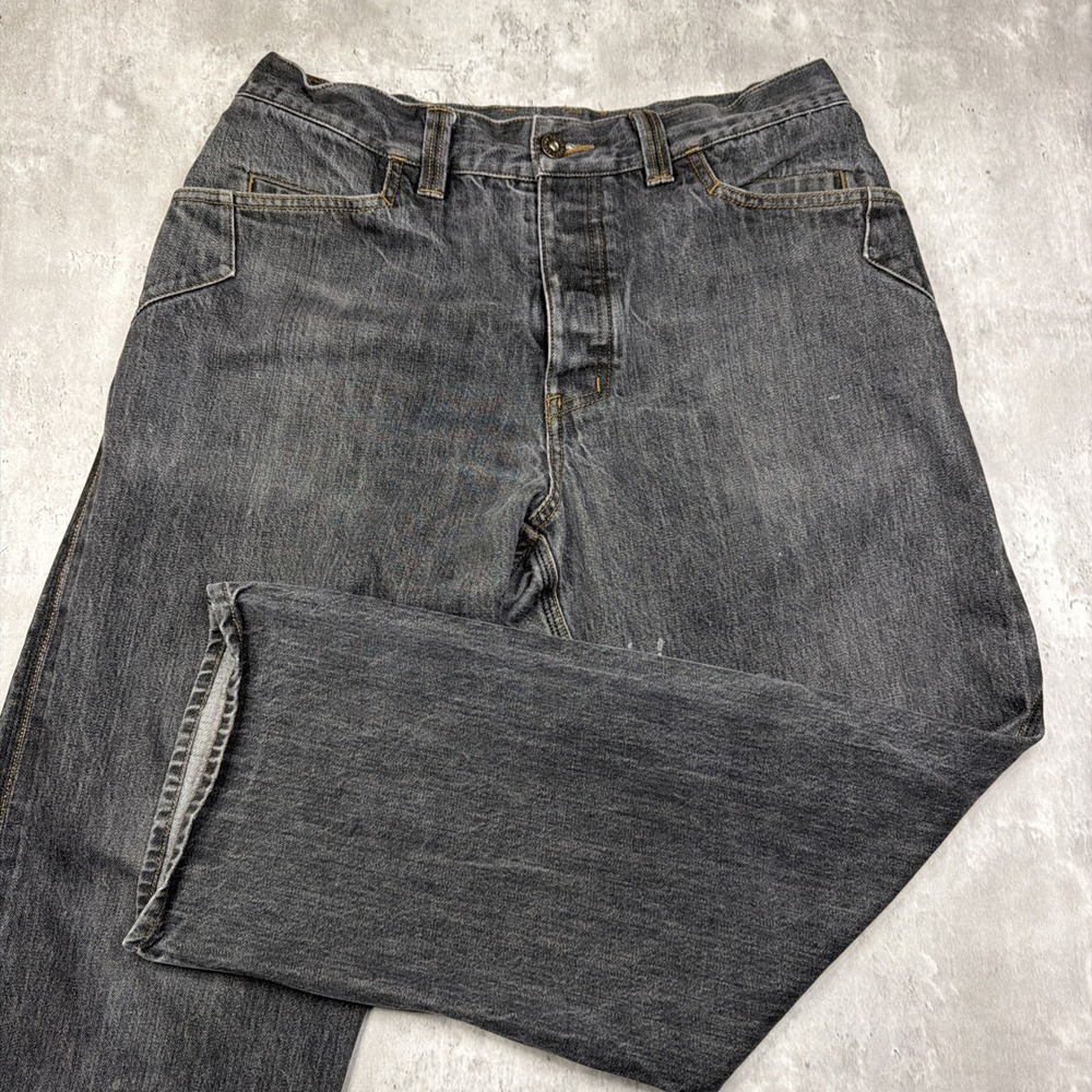 Triple Aught Design Jeans Men's 32x29 Denim USA Made Button Fly Black Dark Wash